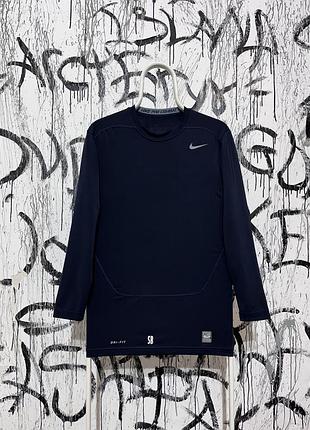 Термо белье nike pro combat, dri-fit, оригинал, длинный рукав, удобное, тянется, есть лого, повседневное, adidas, pro, легкое