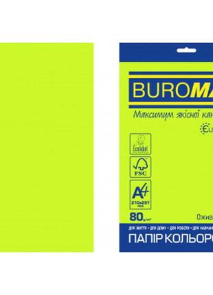 Папір buromax а4, 80g, neon green, 20sh, euromax (bm.2721520e-04)