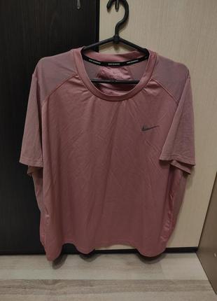 Стильна футболка nike dri fit для спорту, спортивна футболка з розрізами, ботал 3xl