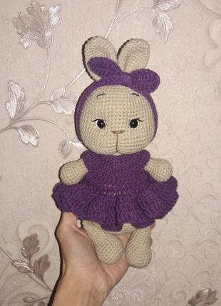 Зайка из хлопковой ниточки