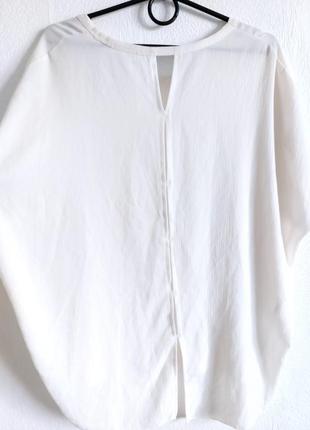 Молочная шифоновая блуза с красивой спинкой3 фото