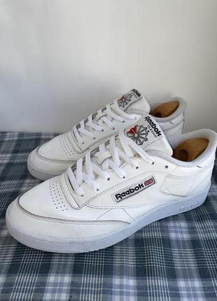 Мужские кроссовки (кеды) reebok club c 85 white glff43