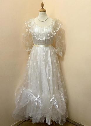 Винтажное свадебное платье от vera mont