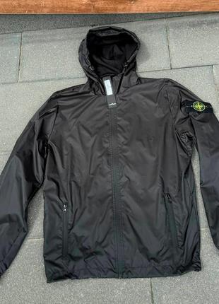 Ветровка stone island gore-tex черная