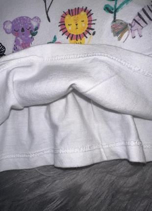 Прикольна стильна бавовняна футболка туніка з яскравим малюнком для дівчинки 3/4р nutmeg5 фото