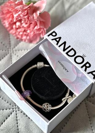 Срібний браслет pandora, новий з коробкою. оригінал