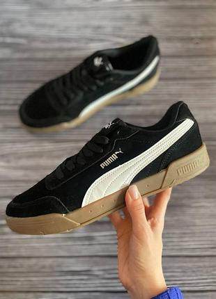 Розпродаж чоловічі весняні шкіряні кросівки puma чорні весна літо