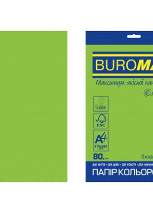 Бумага buromax а4, 80g, intensive green, 20sh, euromax (bm.2721320e-04)