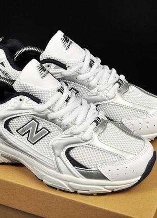 New balance 530 white & blue4 фото