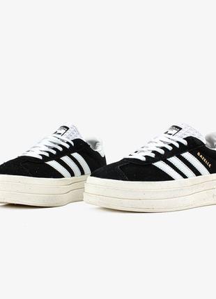 💎adidas gazelle bold "core black white