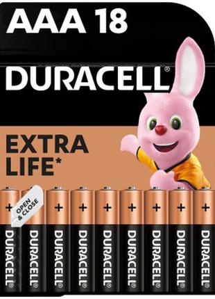 Батарейка duracell aaa лужні 18 шт. в упаковці (5000394107557 / 81546741)