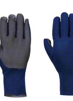 Рукавички shimano chloroprene exs 3 cut gloves m к:blue