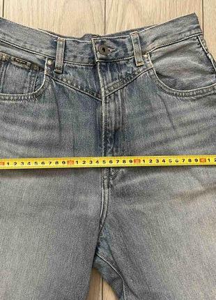 Джинси -балони pepe jeans висока посадка 100% котон, 26\ xs\s7 фото