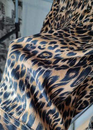 Женская, рубашка льняная.куртка льняная. леопардовый принт. плотная рубашка. saint tropez. лен.10 фото