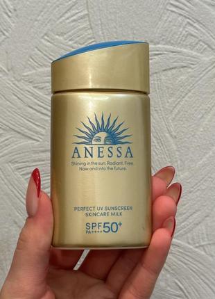 Сонцезахисне молочко shiseido anessa для обличчя та тіла з spf 50+/pa++++ 60 мл