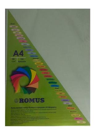 Бумага romus a4 160 г/м2 100sh light green (r50645)