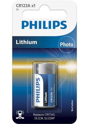 Батарейка philips cr 123a lithium 3v *1 (cr123a/01b)