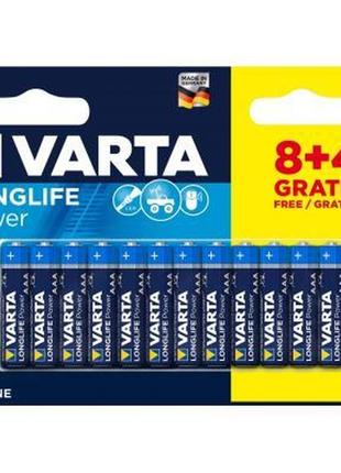 Батарейка varta aaa varta longlife power * 12 (8+4) (04903121472)