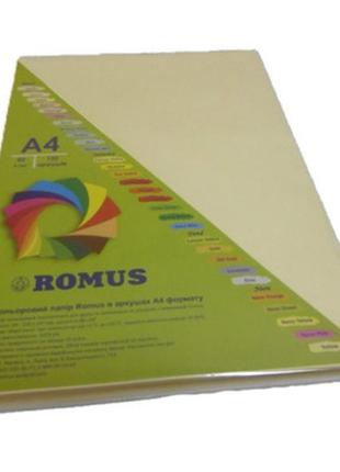 Бумага romus a4 160 г/м2 100sh vanilla-beige (r50560)