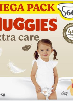 Підгузки huggies extra care size розмір 5 (11-25 кг) 66 шт (5029053583174)