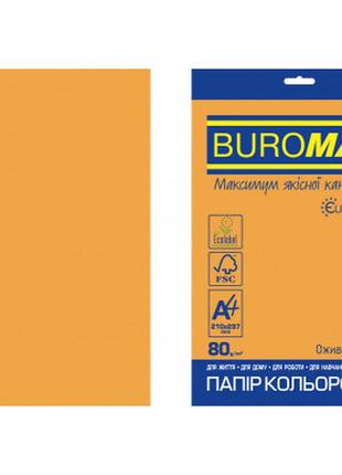 Бумага buromax а4, 80g, neon orange, 20sh, euromax (bm.2721520e-11)