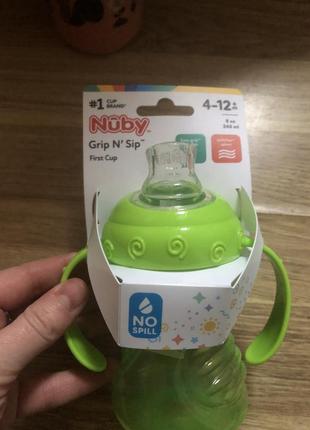 Новый поильник непроливайка nuby 4-12 месяцев поильник