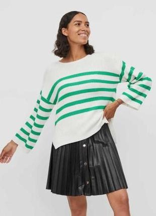 Джемпер вільного крою в смужку зі 100% бавовни vila.