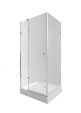 Квадратная душевая кабина qtap capricorn, clear 2020x900x900 мм + поддон tern 309912c 90x90x12 см з