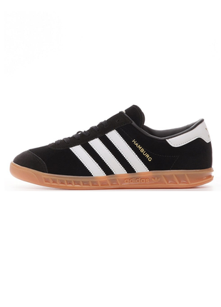 Кеды мужские замшевые adidas hamburg black and 10k