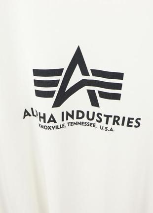 Чоловіча футболка alpha industries white4 фото