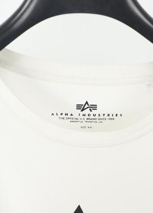 Чоловіча футболка alpha industries white6 фото