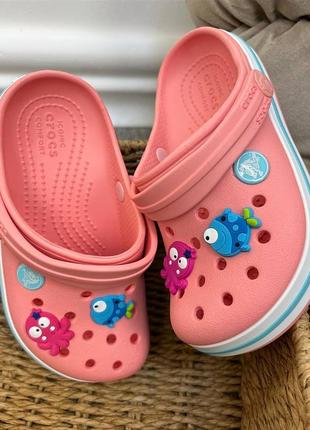 Дитячі крокси сабо crocs crocband kids лідер продажів усі розміри у наявності джибітси3 фото