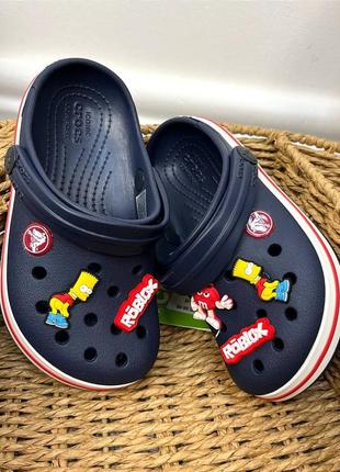 Уценка детские кроксы сабо crocs crocband kids navy уценка уценка6 фото