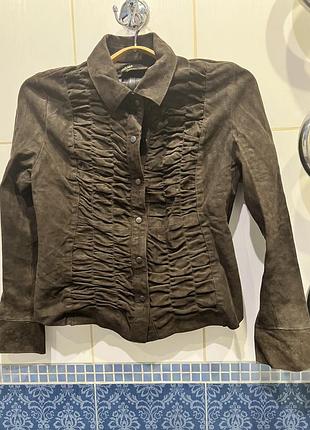 Замшевий жакет коричневого кольору від arma оригінал 42 італійський розмір