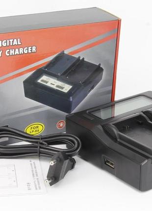 Профессиональное зарядное устройство j-dc-lcd для canon 550d, 600d, 650d, 700d - (аккумулятор lp-e8)