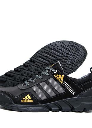 Чоловічі шкіряні кросівки adidas terrex black