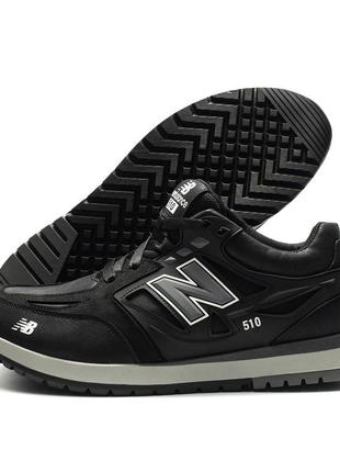 Мужские кожаные кроссовки nb clasic black