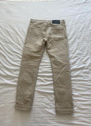 Бiжевi джинси zara m 40eu , 31 usa morocco fabric  skinny fit2 фото