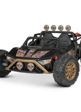 Дитячий електромобіль джип bambi racer js3168eblr-18 (24v) чорний камуфляж