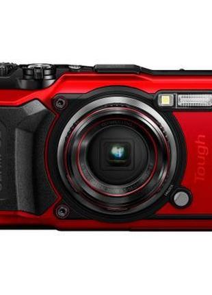 Цифровий фотоапарат olympus tg-6 red (waterproof — 15m; gps; 4k; wi-fi) (v104210re000)