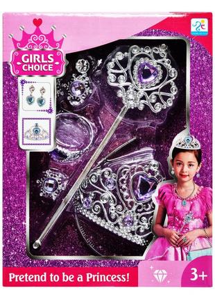 Набір аксесуарів "маленька принцеса" 599-12(violet) з чарівною паличкою1 фото