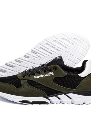 Мужские летние кроссовки сетка reebok classic green