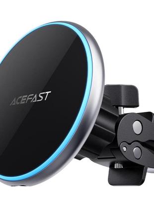 Тримач для мобiльного з бзп acefast d3 magnetic wireless charging car holder silver