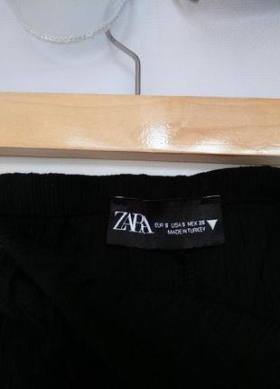 Штани чорні жатка zara textured straight leg pants5 фото