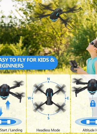 Детский квадрокоптер x6 – дрон с 4k камерой, fpv до 20 мин. полета  + кейс + скидка на доп акб9 фото