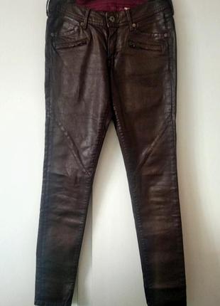 Женские кожаные джинсы h&amp;m