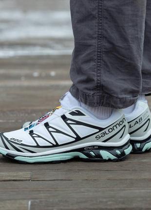 Кроссовки salomon xt-6 adv white black blue