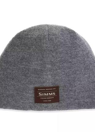 Шапка simms hayward wool beanie gunmetal1 фото