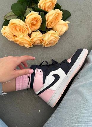 Кросівки nike air jordan 1 pink + безкоштовна доставка