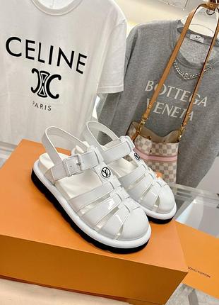 Сандалії на платформі білі чорні5 фото